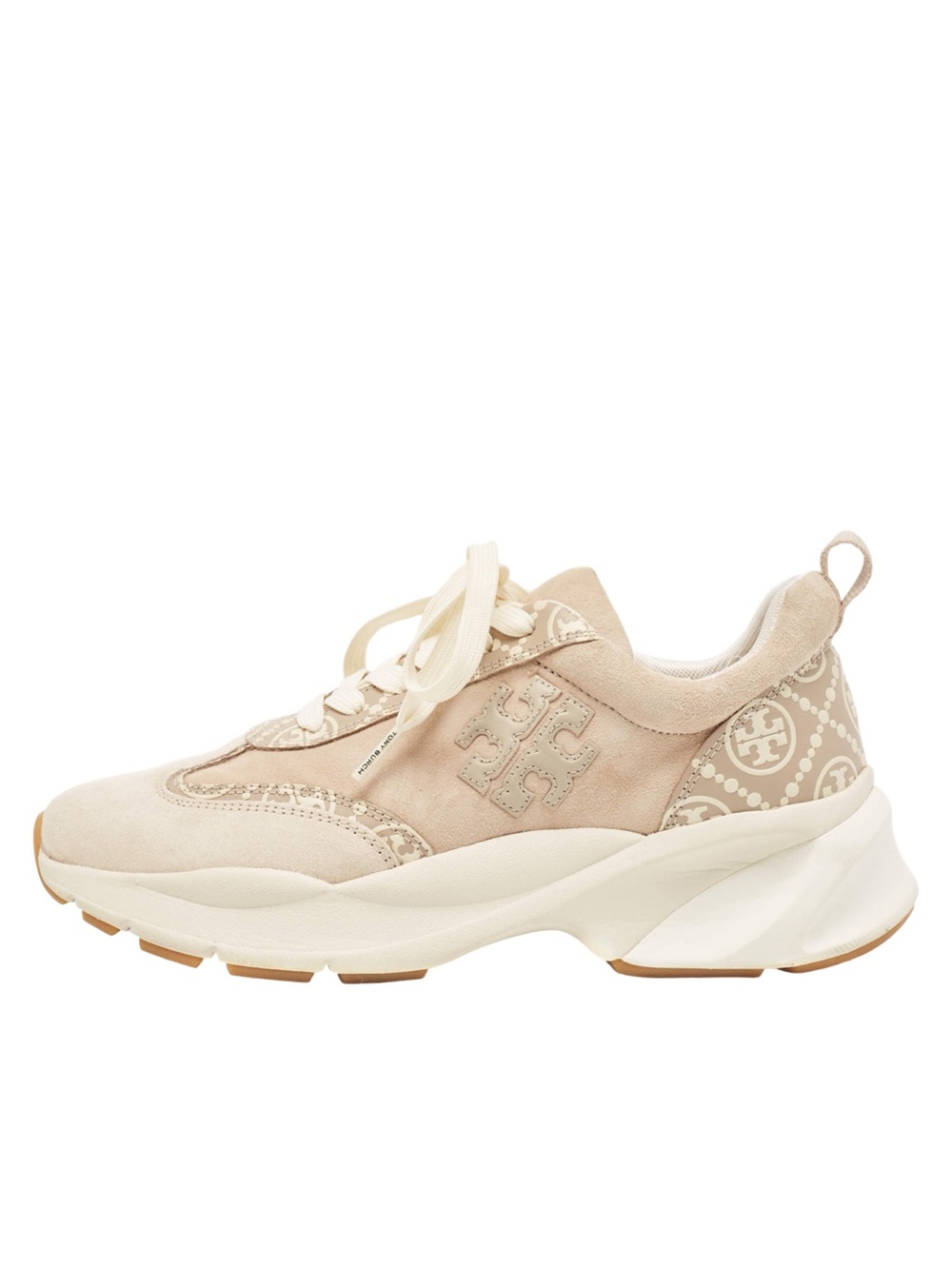 Tory Burch Cream & Beige Sz 8.5 Low-Top Sneaker Trainers